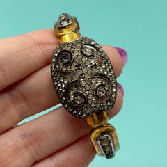 French Potens Prima Hidden Watch Bracelet Paste Set Gold Filled Retro