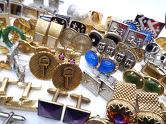 Vintage 9 lbs Estate Collector 300+ pc Cufflinks Tie Tac Clasp Clip Many Signed