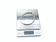 ITALY IBB 925 Sterling Silver Rhodium Plated Textured Omega Chain 7.5” Bracelet