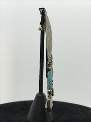 Vintage High End Fashion Jewlery Southwestern Silver Turquoise Pierced Earrings
