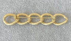 Vintage Lidz Signed Brooch Goldtone Infinity Link Pin