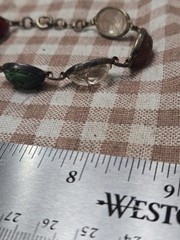 Vintage Egyptian Revival Multi-Stone Scarab Bracelet Carved Glass Quartz Mid…