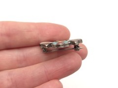 Vintage Zuni Sterling Multi Stone Turquoise Thunderbird Pin Brooch Hand Stamped
