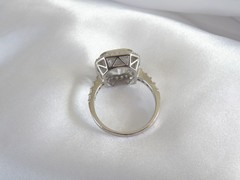 Antique Style Sterling Silver 925 Cubic Zirconia Ring Size 8.5