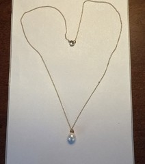 GOLD FILLED VINTAGE PEARL 15 INCH NECK CHAIN NECKLACE