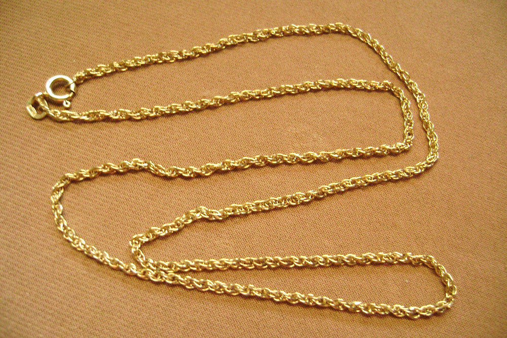 14KT. SOLID YELLOW GOLD ITALY STAR 57 AR 18 ” CHAIN NECKLACE- 3 GRAM