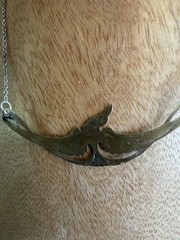 Vintage ATI Indonesia Sterling Silver ART NOUVEAU BIRD NACKLACE ART DECO 925