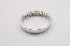 0.30 CTW Round Brilliant Cut Diamond Band Ring 14 Karat White Gold Size 5 3/4