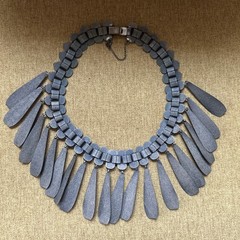 Miriam Haskell Early Pearl And Turquoise Glass Egyptian Style Amazing Necklace!