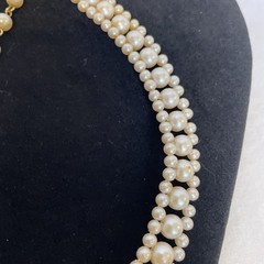 16 inch Faux Pearl Necklace Elegant Multi-Strand Choker Vintage Style Jewelry
