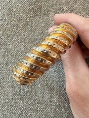 Rare Thermoplastic And Gold Vintage Bracelet