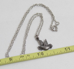 Torino Pewter Heart Birds Trinket Box W/ NECKLACE Earrings Brooch COMPLETE SET!