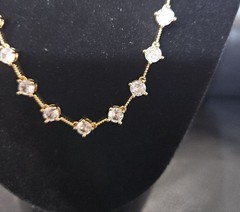 Gold CZ Tennis Necklace
