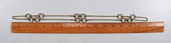 Gold Tone Link Necklace with Large Gold Tone Connecters 32″ No Clasp