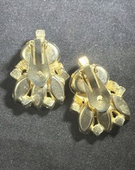 Vintage Juliana D&E Pink Moonstone Aurora Borealis Starburst Brooch Earrings Set
