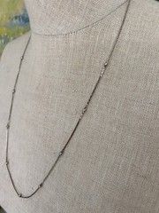 VINTAGE MEDICI SILVER TONE CHAIN NECKLACE