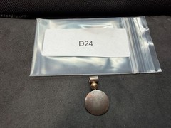 1.41g Vintage Sterling Silver 925 Round Disc Ball Drop Pendant M