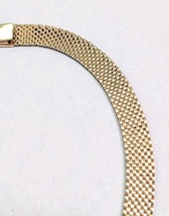 Vintage NANASI 12K Gold Filled Mesh Necklace 47 Grams 15.5 Inch Collar