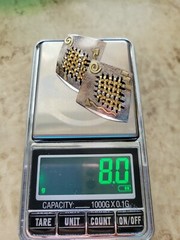VTG SHARON M. DONOVAN MICHIGAN EARRINGS & PIN 14KT GOLD STERLING AWESOME DESIGN