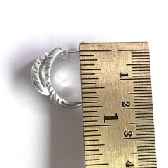 Arthur Court Aluminum Hoop Earrings .75 In Leaf Round Discontinued Jewelry