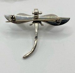 Detailed 3-D Sterling Silver 925 DRAGONFLY Brooch – Pendant Combination or Pin