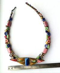 UNIQUE MIXED MEDIA ARTISAN STATEMENT NECKLACE