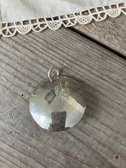 MCM Modernist Artisan Unsigned Smoky Quartz Pendant Silver Tone