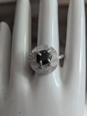 Vintage Silver Modernist Ring 7.5 Freeform Art Sculptural Irregular Handmade
