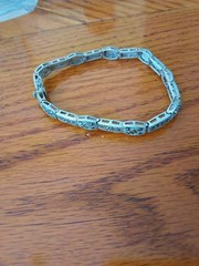 MOISSANITE Vintage Sterling Silver Bracelet