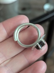 Vintage Silver Modernist Ring 7.5 Freeform Art Sculptural Irregular Handmade