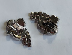 Rhinestone Ear Climber Clip On Earrings Vintage *** Stunning!