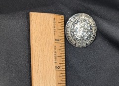 La Esperanza DGS 925 Sterling Silver Aztec Calendar Guad Jal Mex Brooch Pendant