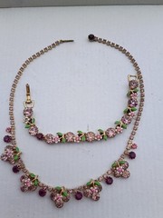 1950s Weiss Floral Necklace & Bracelet Set