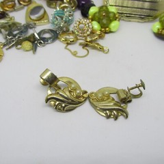 Jewelry Vintage Many pieces wearable 5 oz. Ring Earrings Pendants Stick Pin