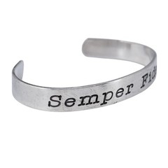 Vintage H&H Sterling Silver 925 | Semper Fidelis Marine Cuff Bracelet | 6.5″