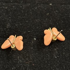 3 Pairs Vintage 1970s Lucite/metal Earrings Butterflies, Hearts, Knots, Avon?