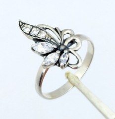 Vintage Luxury RING Silver 925 with Bright Stones-size: 9.5US(19.5mm) Ukraine#79