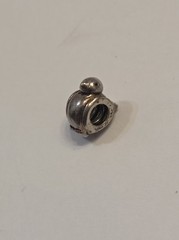 Vintage Sterling Silver Little Happy Bird Screw On Slide Charm