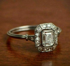 Art Deco Antique Vintage 2.30 Ct White Diamond Wedding Ring 925 Sterling Silver