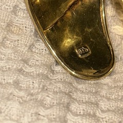 QVC ITALY 18K GOLD ON STERLING SILVER 7.5 IN CUFF BRACELET 40MM
