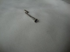 VINTAGE 1970-80s HANDCRAFTED 3D CLARINET STERLING SILVER 925 CHARM/PENDANT