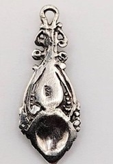 Vintage Sterling Silver Black Onyx Pendant – Gothic Intricate Metalwork