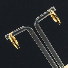 Hoop Earrings Gold Tone Huggie Pierced .75″