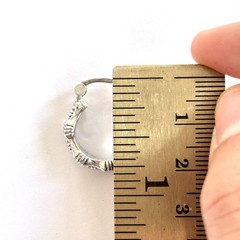 Arthur Court Aluminum Hoop Earrings .75 In Multi Bamboo Discontinued Jewelry