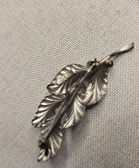 Vintage Leaf Brooch 835 Teka Theodore Klotz Pre Owned Silver German Jewelry