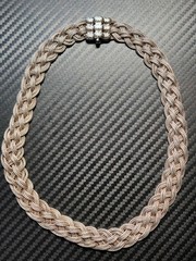 *RARE* vintage sterling silver 925 braided choker necklace stick pin clasp