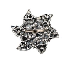 Vintage Aurora Borealis AB Rhinestone Flower Design Brooch – 2.25: Diameter