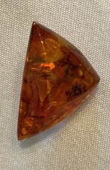 Small Vintage Amber insect fossil Pin Brooch 1.5”