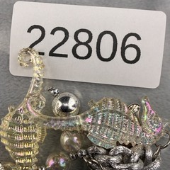 Vintage Seahorse Pierced Earrings Ocean Them Silver Tone Shell
