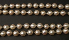 Baroque Cultured Akoya Pearl Strand 31.5″ Necklace 18k White Gold Clasp